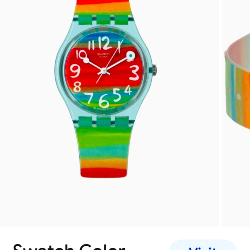 Multi-colored Swatch Watch